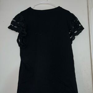 Amazon Black Top with Lace Sleeves